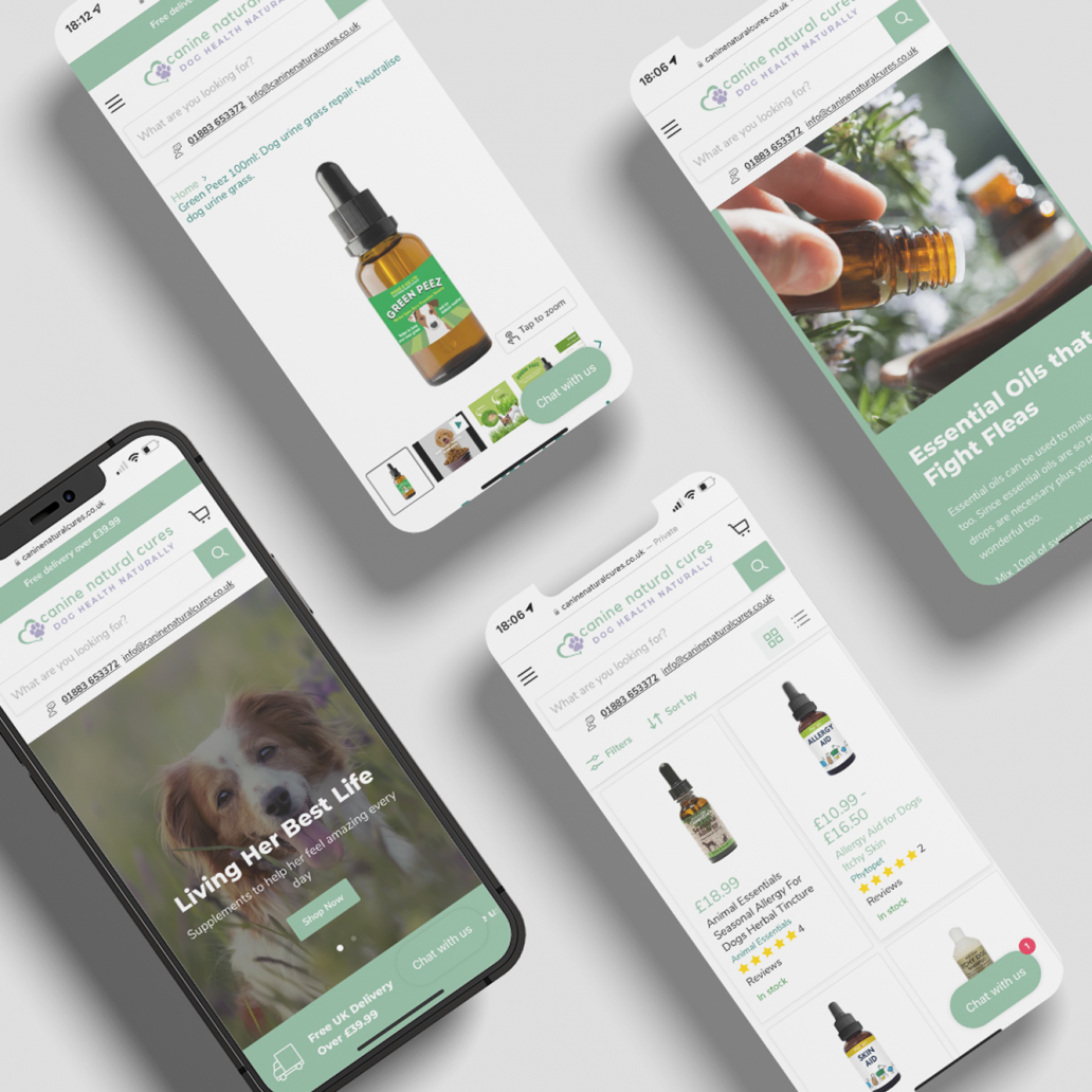 Canine Natural Cures Shopify Web Designer, Fat Buddha Web Design