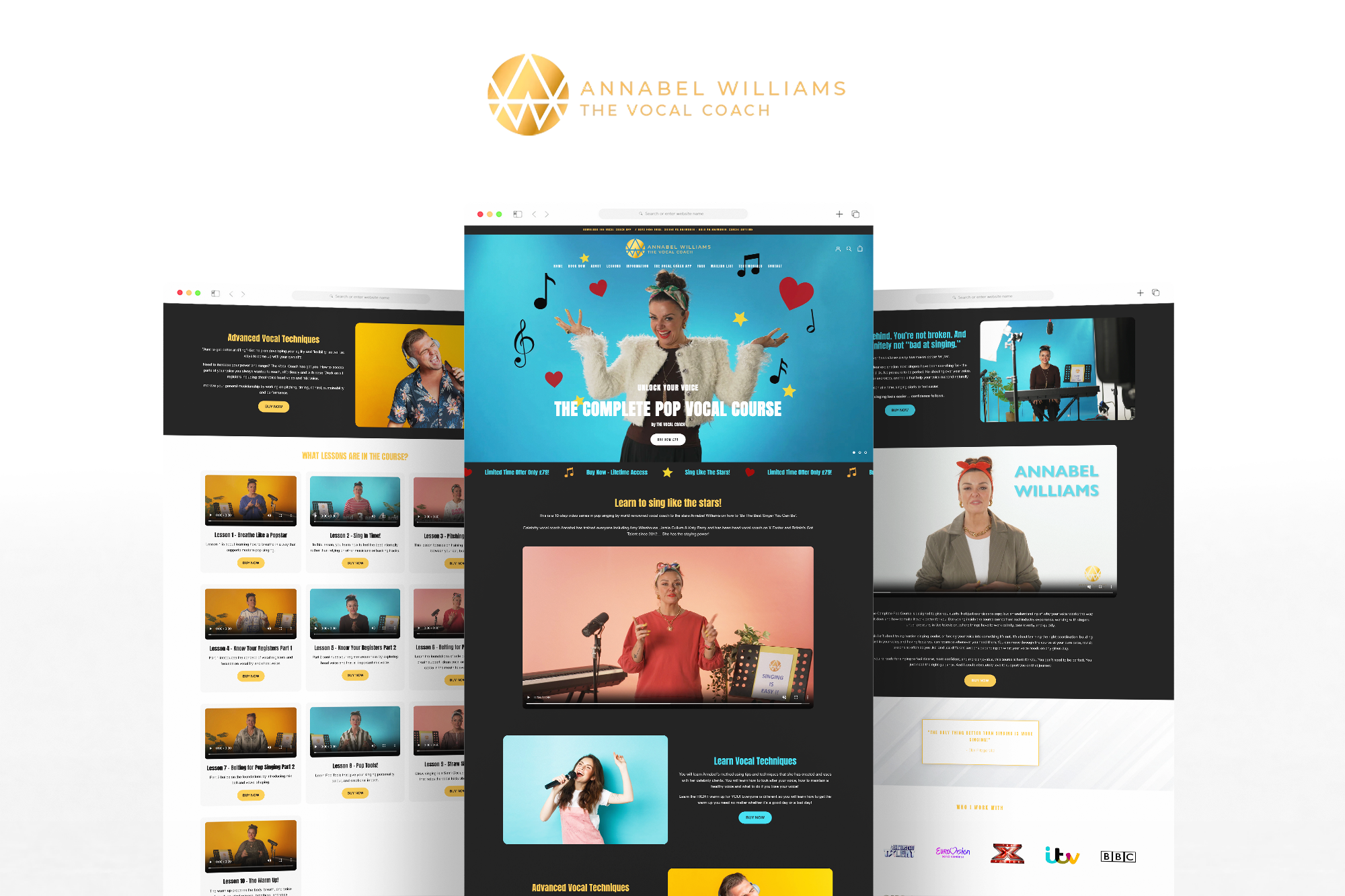 Shopify Website Design for The Vocal Coach