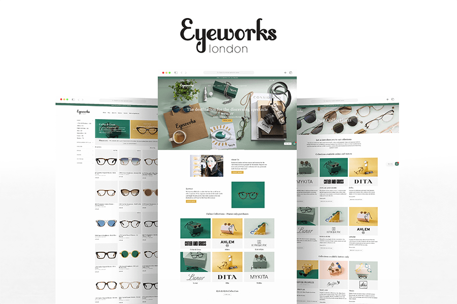 Eyeworks London, Shopify Web Designer, Fat Buddha Web Design