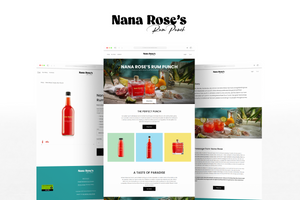 Nana Rose Rum Punch - Shopify Website by Fat Buddha Web Design