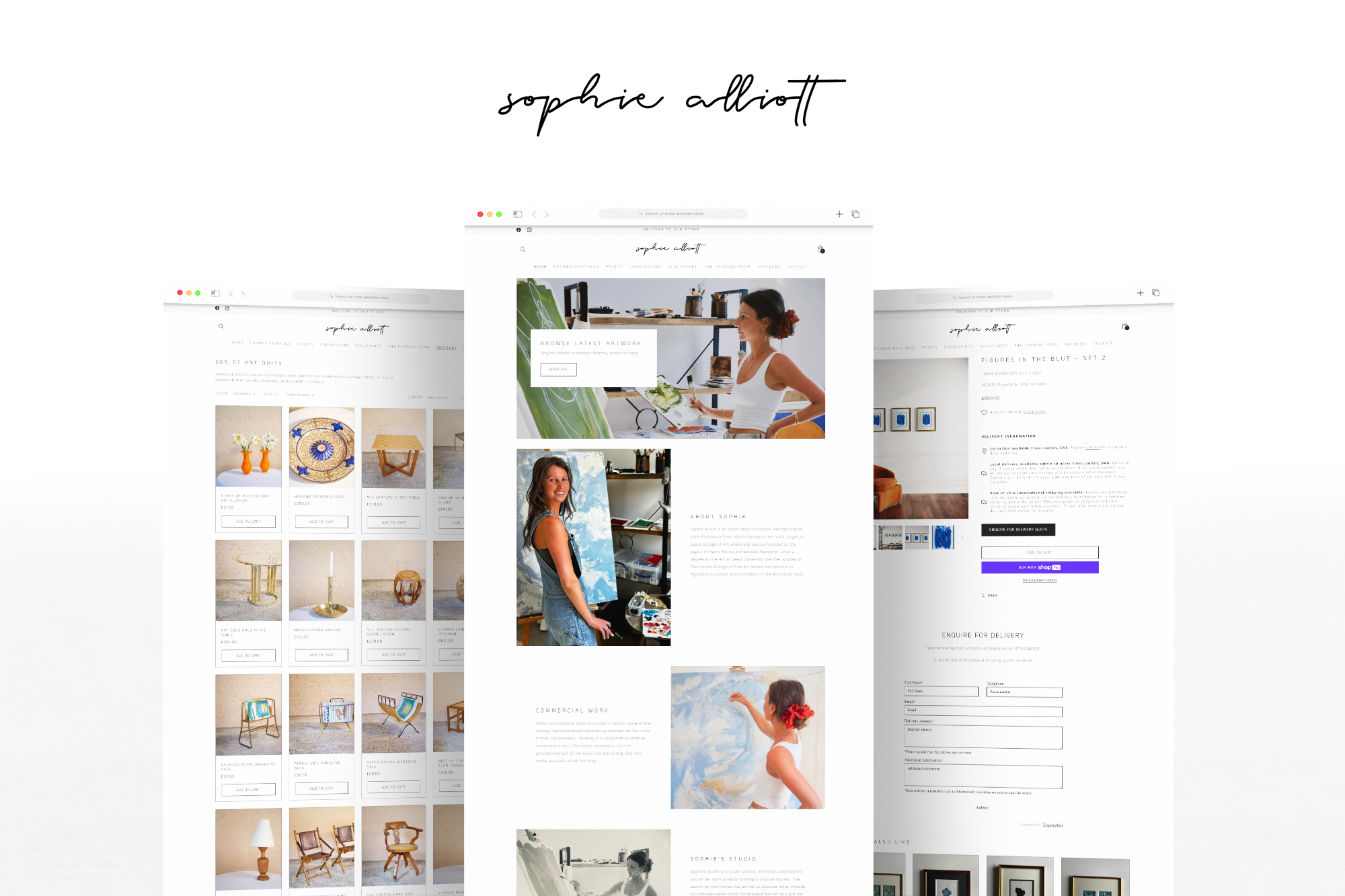 Sophie Alliott - Shopify Website by Fat Buddha Web Design
