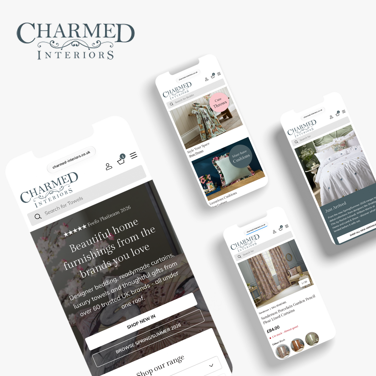 Shopify Website Design for Charmed Interiors
