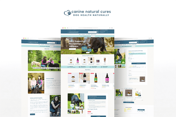 Canine Natural Cures, Shopify Web Designer, Fat Buddha Web Design
