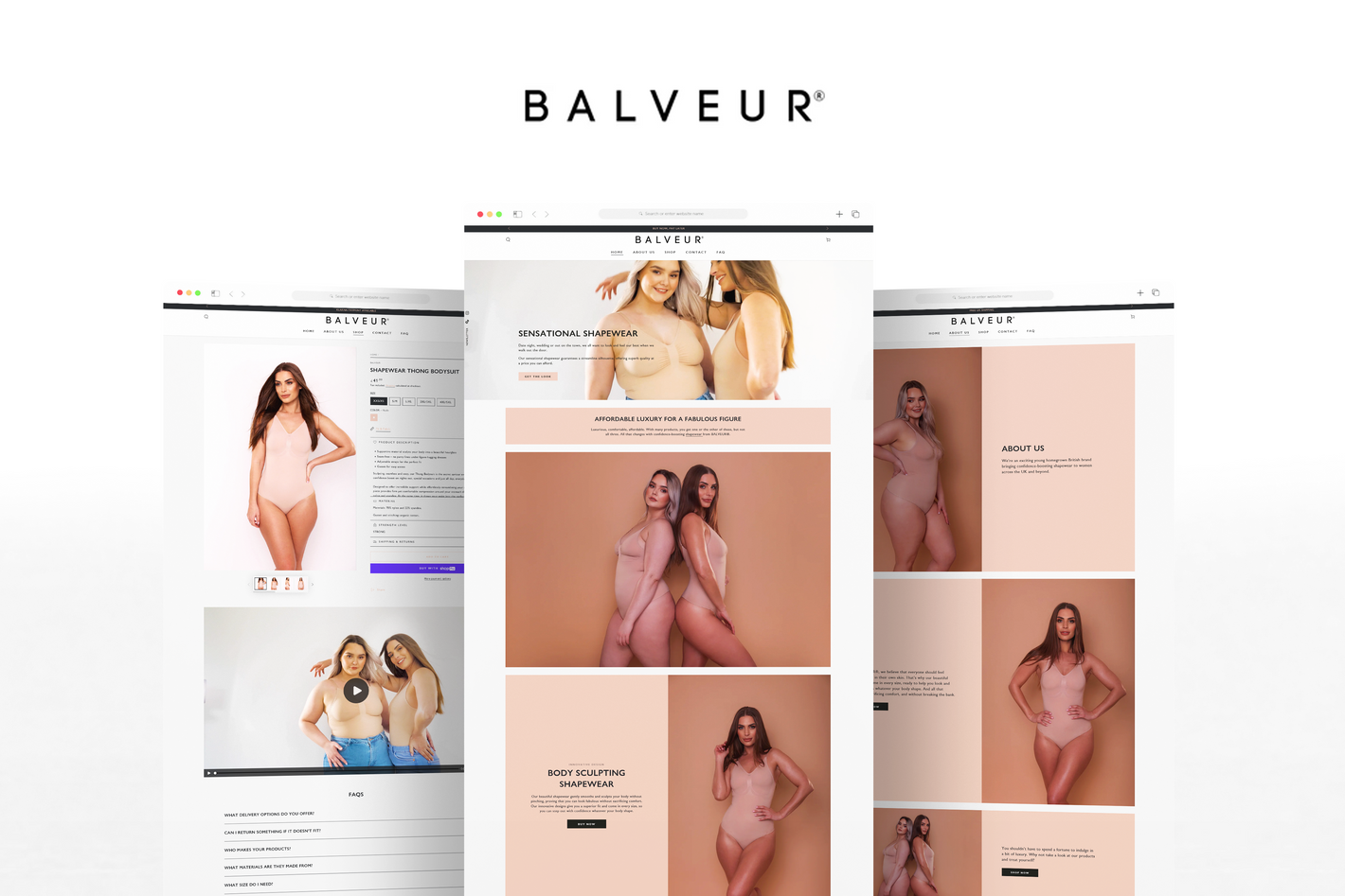 Shopify Web Design for Balveur