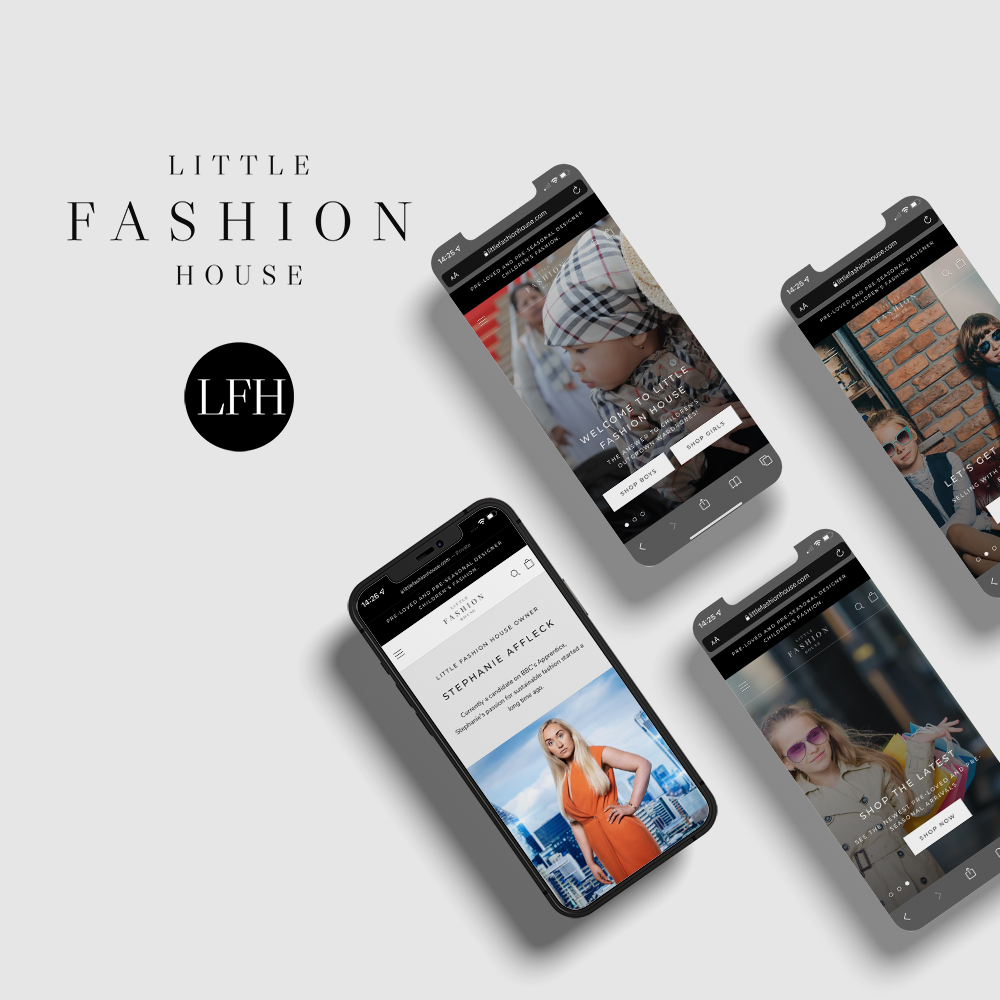 Little Fashion House Website, Shopify Web Designer, Fat Buddha Web Design