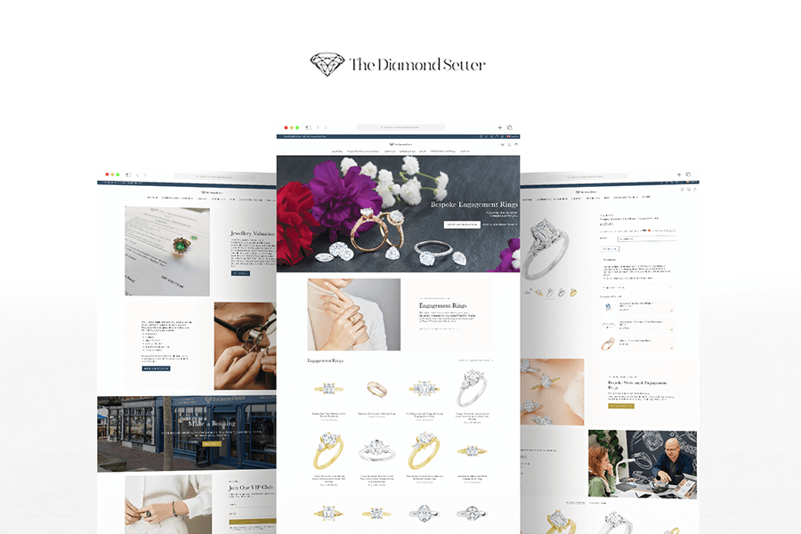 The Diamond Setter, Shopify Web Designer, Fat Buddha Web Design