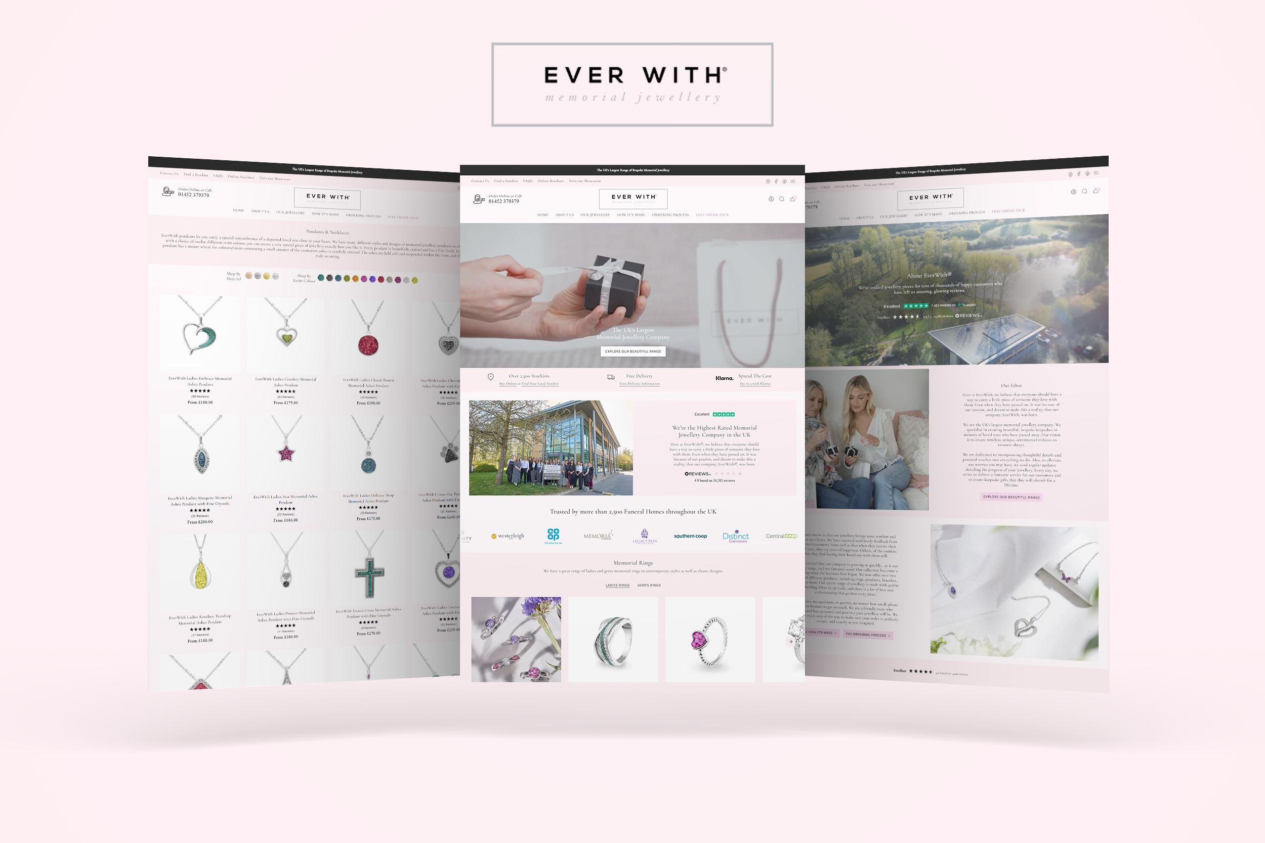 EverWith Memorial Jewellery Shopify Website Design