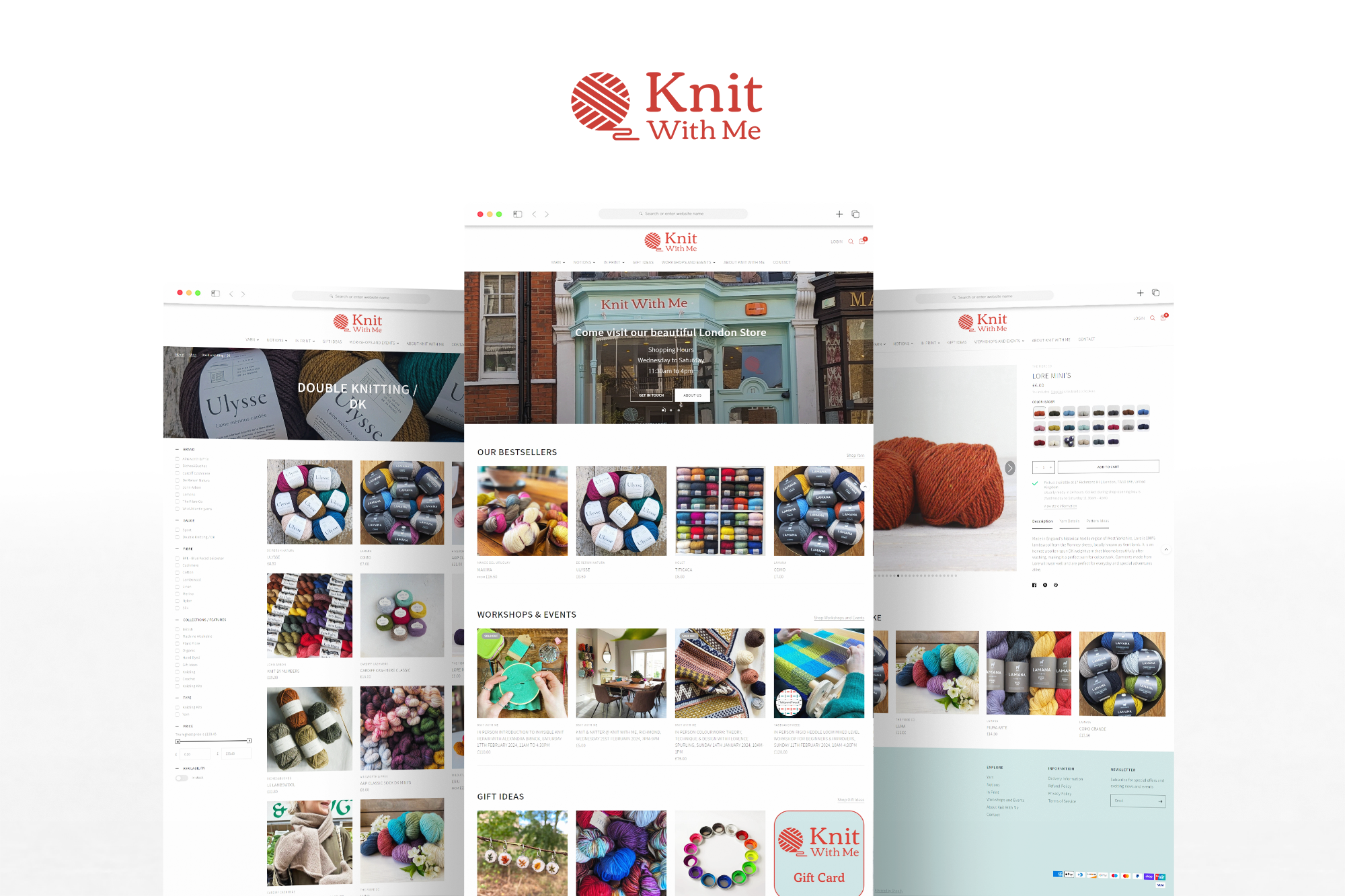 Knit With Me - Shopify Website by Fat Buddha Web Design