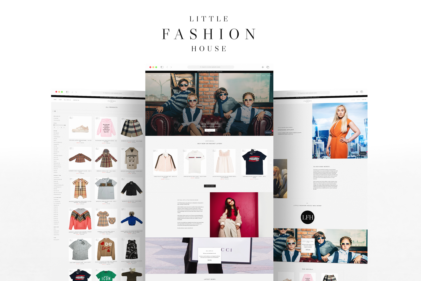 Little Fashion House, Shopify Web Designer, Fat Buddha Web Design