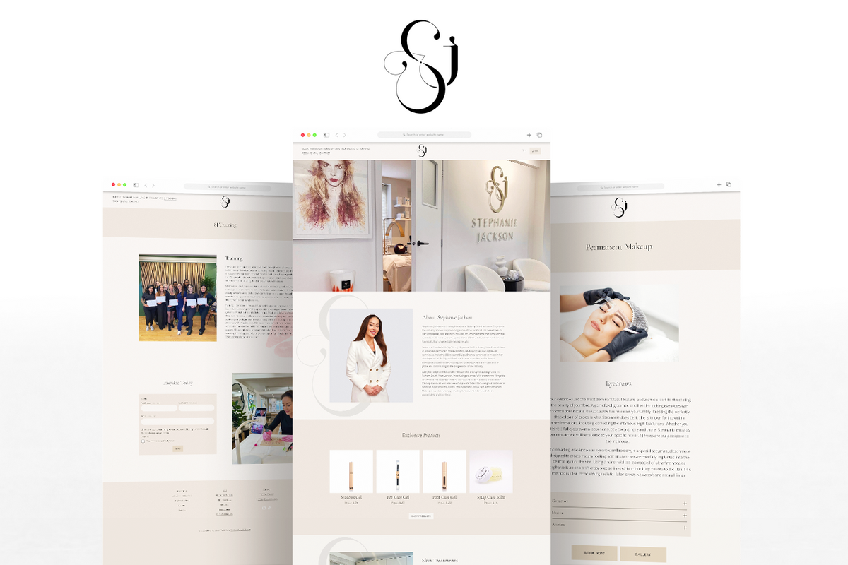 SJ Clinic London Squarespace web design by Fat Buddha Web Design